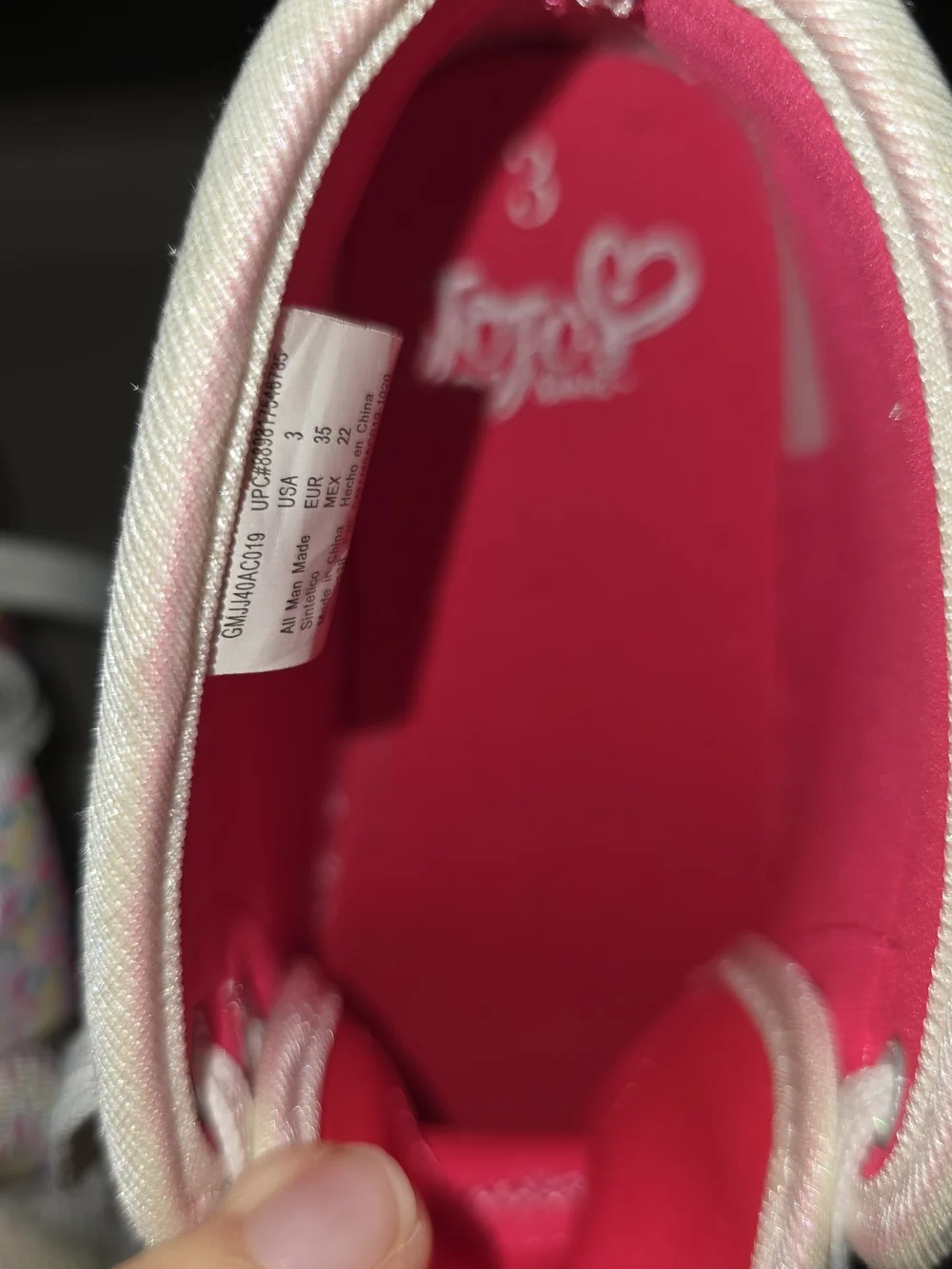 JoJo Siwa Reversible Sequin High Top Sneakers Rainbow Sparkle Girls Shoes - GUC